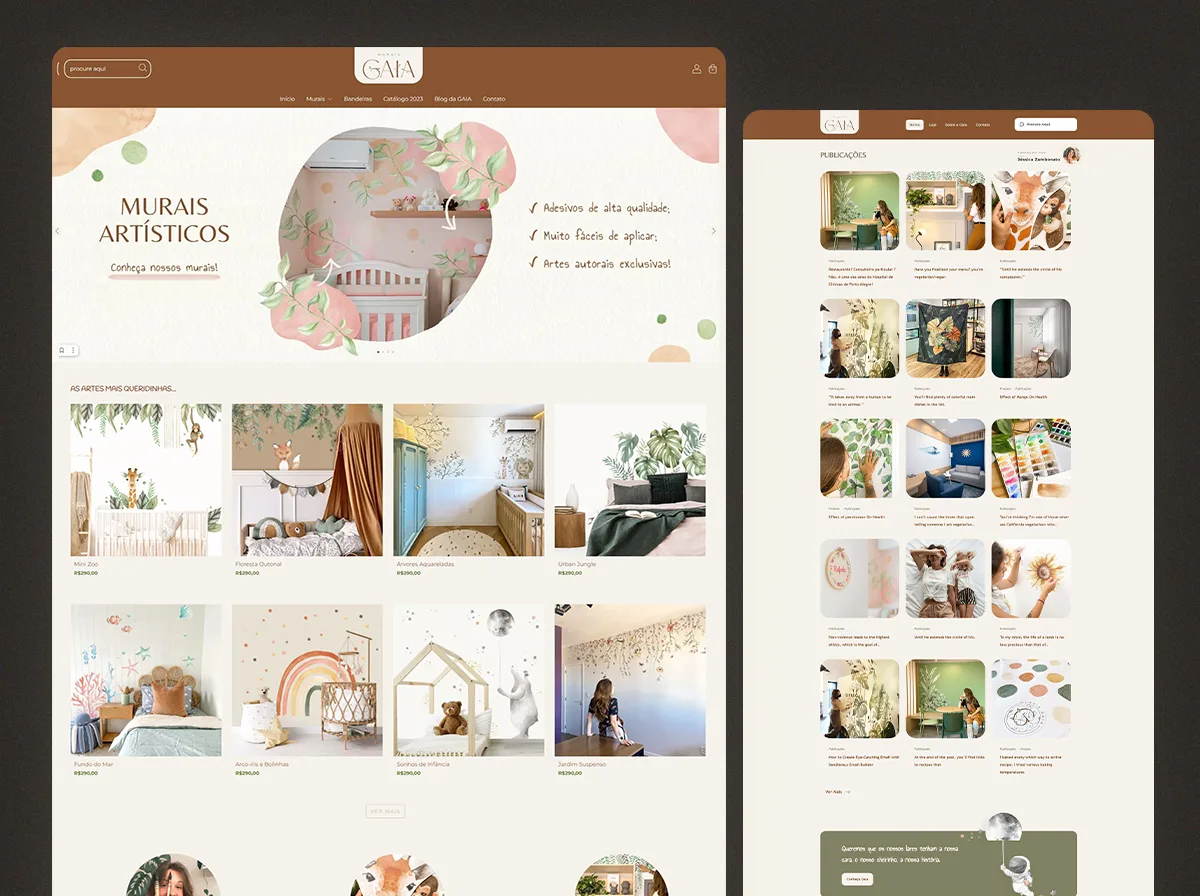 Murais Gaia — Loja virtual e blog